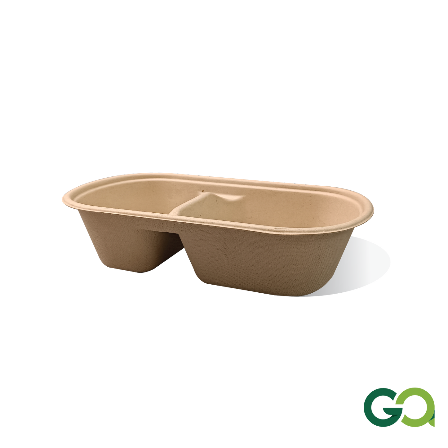 SUGARCANE BAGASSE 2 COMPARTMENT BOX (1 carton : 500 pieces)