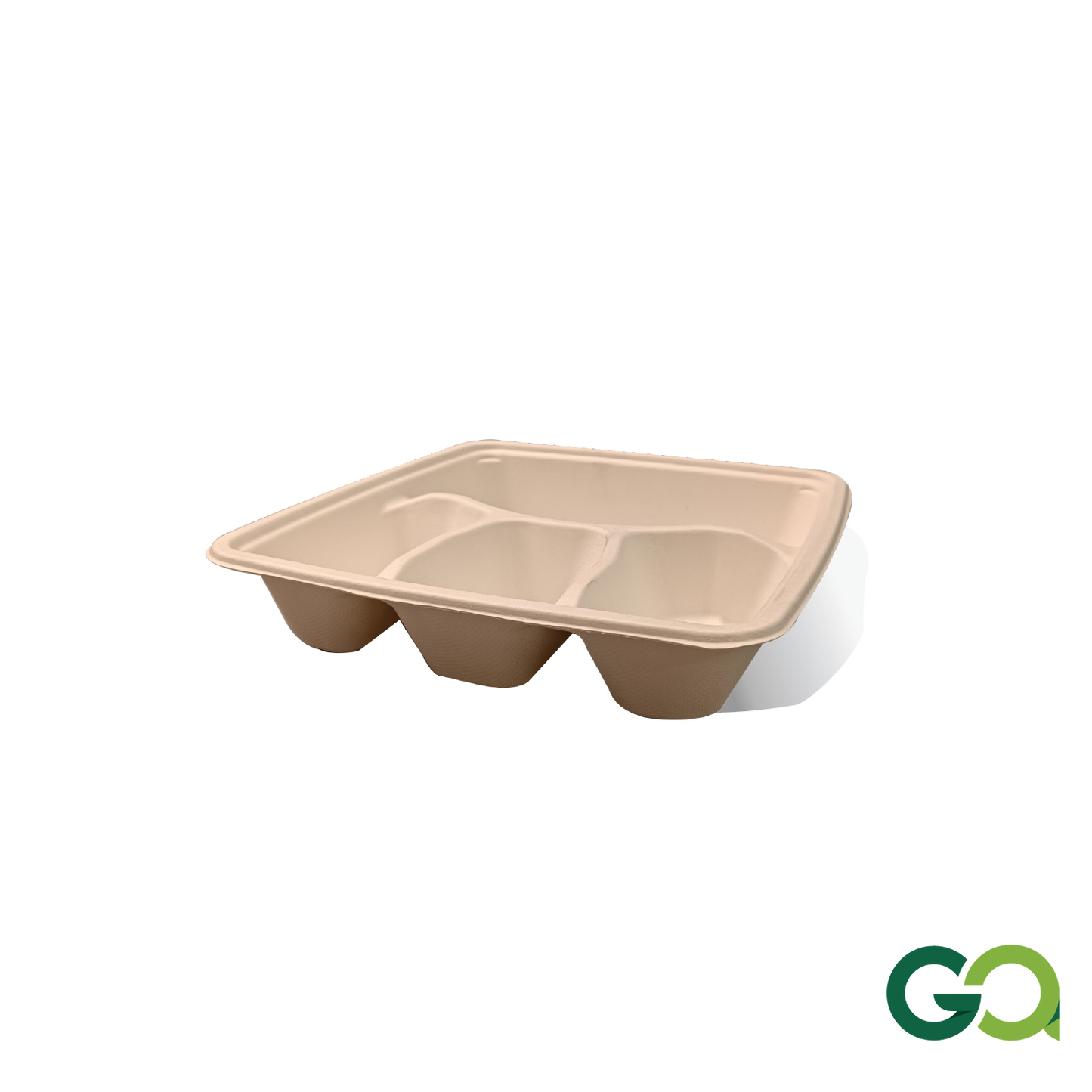 SUGARCANE BAGASSE 4 COMPARTMENT BOX (1 carton : 400 pieces)