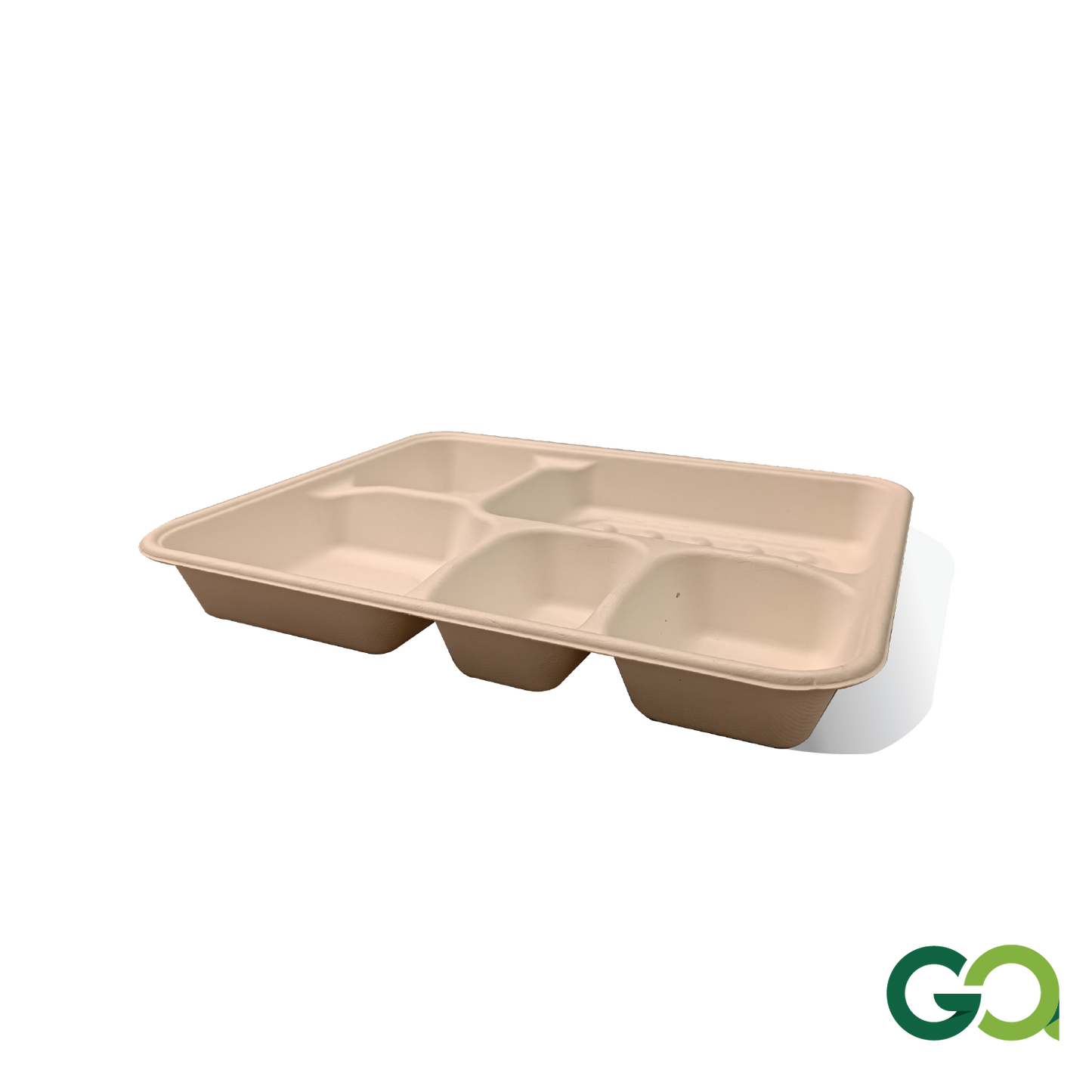 SUGARCANE BAGASSE 5 COMPARTMENT BOX (1 carton : 400 pieces)