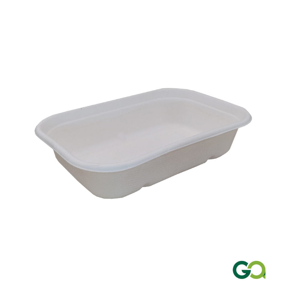 SUGARCANE BAGASSE 500ml RECTANGULAR BOX (1 carton : 400 pieces)
