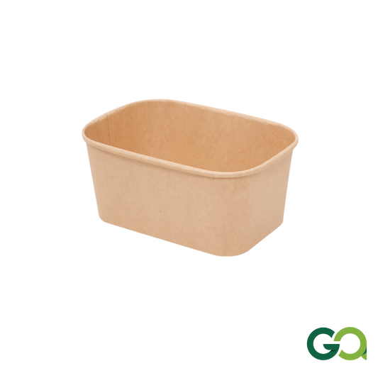 1000ml PAPER SQUARE BOWL BR (1 carton : 300 pieces)