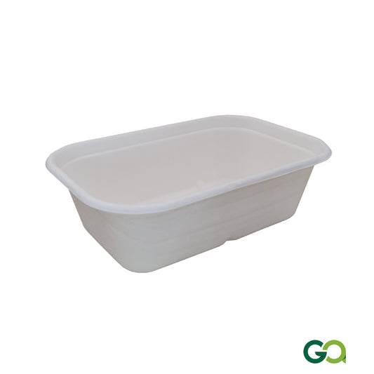SUGARCANE BAGASSE 650ml RECTANGULAR BOX (1 carton : 400 pieces)