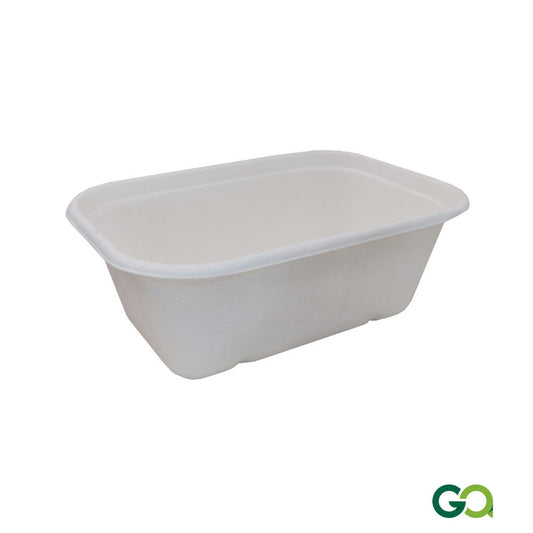 SUGARCANE BAGASSE 750ml RECTANGULAR BOX (1 carton : 400 pieces)