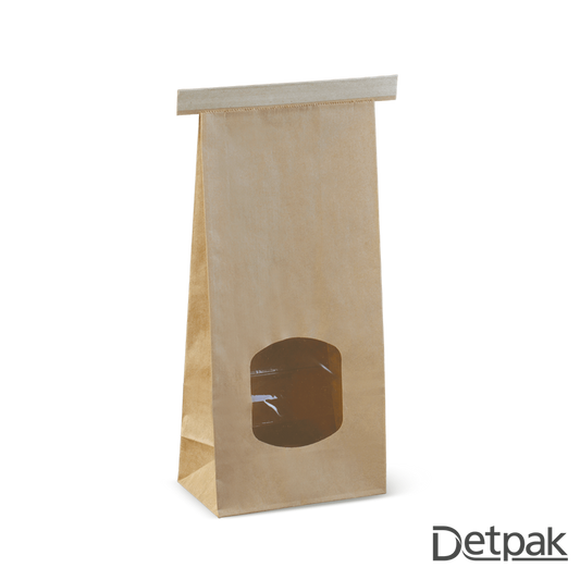 WINDOW TIN-TIE BAG MIDIUM BR (1 carton : 400 pieces)